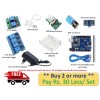 Arduino Starter Kit with arduino uno r3, Sensors, 5V DC adapter and Arduino case enclosure