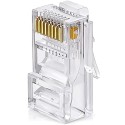 RJ45 Connector for CAT6 Cables | Ethernet Cable Connector - Pack of 100 RJ45 Connector for CAT6 Cables | Ethernet Cable Connector - Pack of 100