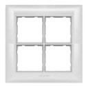Anchor Ziva 8 Module Plate  (68908C) | Cover Plate with Base Frame, Chrome Collar