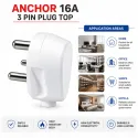 Anchor 16A 3 Pin PlugTop