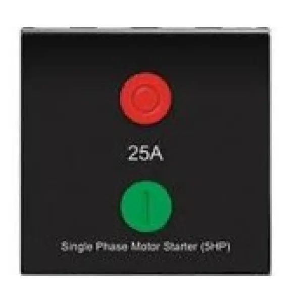 Anchor Penta modular 25A Motor Starter Switch, Graphite Black 2 Module - 65125B