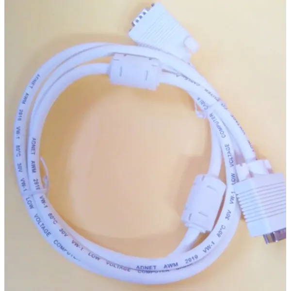 1.5M VGA Cable - 15 Pin Male to Male VGA Connector for Monitors & Projectors