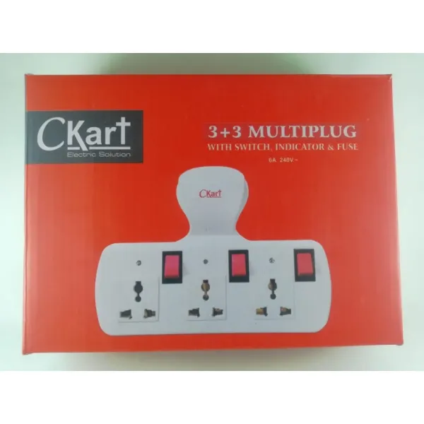 CKart 3 3 multiplug electric extension board