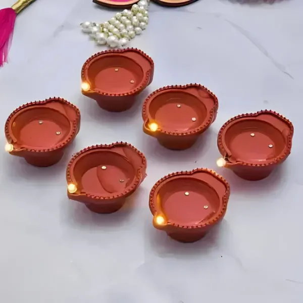 Flameless LED light Diya - Pack of 6