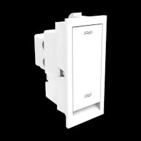 Gratex 6A 2 Way Switch,  1 Module, Flat Style  - White