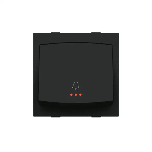 Anchor Ziva Bell Push with Indicator- Black , 2Module -68066B