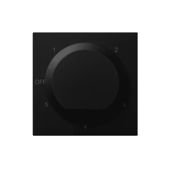 Anchor Ziva Fan Regulator - Black, 2 Module - 68302B