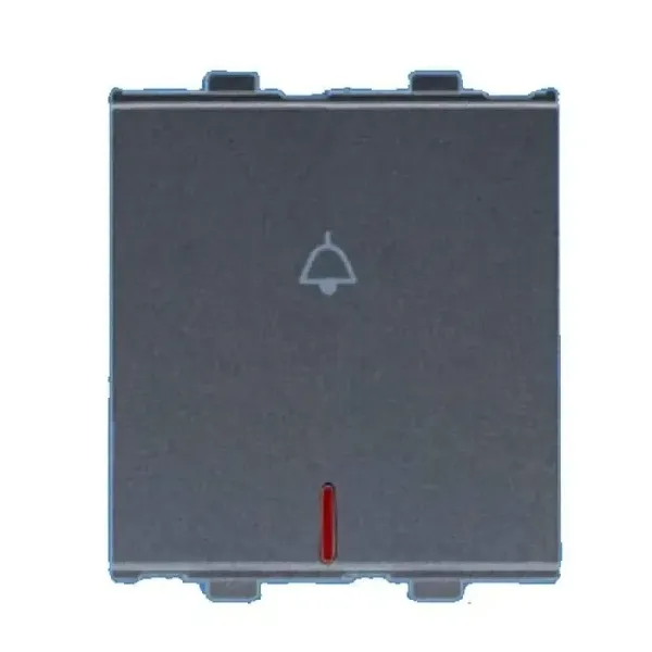 Anchor Penta Graphite black Bell Push with Indicator, 2Module -65066B