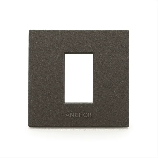 Anchor Penta 1 Module Plate  (65901B) | Graphite Black switch plate
