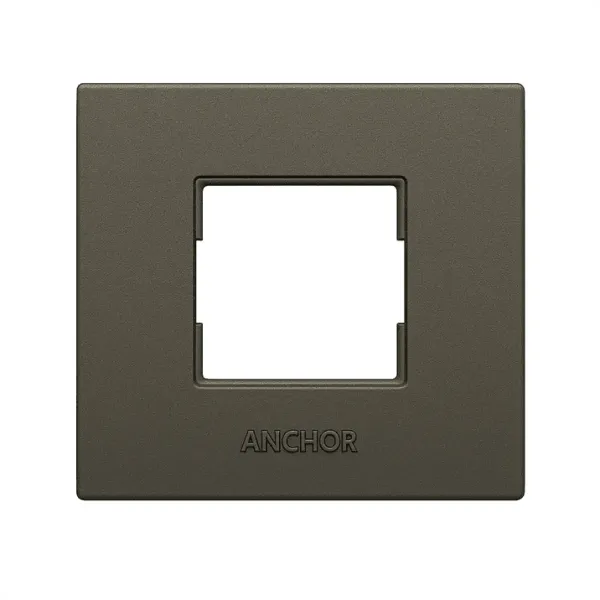 Anchor Penta 2-Module Plate  (65902B) |Black Cover Plate with Base Frame 