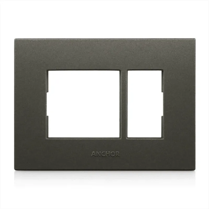 Anchor Penta 3 Module Plate (65903B) |Black Cover Plate with Base Frame Anchor Penta 3 Module Plate (65903B) |Black Cover Plate with Base Frame