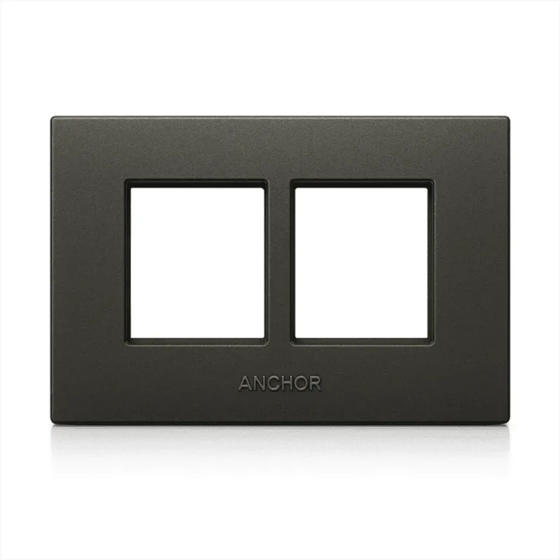 Anchor Penta 4 Module Plate (65904B) | Black Cover Plate with Base Frame Anchor Penta 4 Module Plate (65904B) | Black Cover Plate with Base Frame