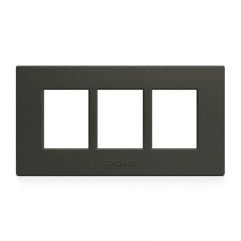 Anchor Penta 6 Module Plate (65906B) | Black Cover Plate with Base Frame Anchor Penta 6 Module Plate (65906B) | Black Cover Plate with Base Frame