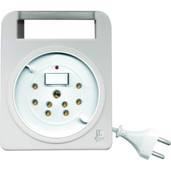 Anchor by Panasonic 15278 6A 2-Pin Flex Box Extension Cord with 4 m Cord, Indicator and Handle