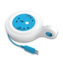 Anchor 6A 2-Pin Flexi Cord Socket with 4 m Cable, Polycarbonate Body, Blue and White