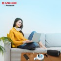 Anchor 6A 2-Pin Flexi Cord Socket with 4 m Cable, Polycarbonate Body, Blue and White