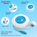 Anchor 6A 2-Pin Flexi Cord with 8 m Cable and Two Sockets for Flexible Household Power Access