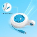Anchor 6A 2-Pin Flexi Cord with 8 m Cable and Two Sockets for Flexible Household Power Access