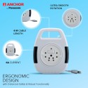 Anchor 6A 2-Pin Flexi Cord with Universal Socket, Push-Button Switch and Power Indicator