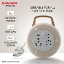 Anchor Dyna 16A 3-Pin Flexi Cord with 4 m Cord for Compatible Appliances and Extended Socket Reach