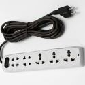 Cona Smyle Gem CONA6WAY4MTR 6+1 Power Strip with 5 m Extension Cord, White for Home & Office Cona Smyle Gem CONA6WAY4MTR 6+1 Power Strip with 5 m Extension Cord, White for Home & Office