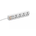 Cona Smyle CON6+1(1.5MTR) Power Strip, 1.5 m Extension Cord with Indicator, White Cona Smyle CON6+1(1.5MTR) Power Strip, 1.5 m Extension Cord with Indicator, White