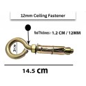 Generic 12 mm Fan Fastener, 4 Soot, Electrical Hardware Accessory for Fan Fitting