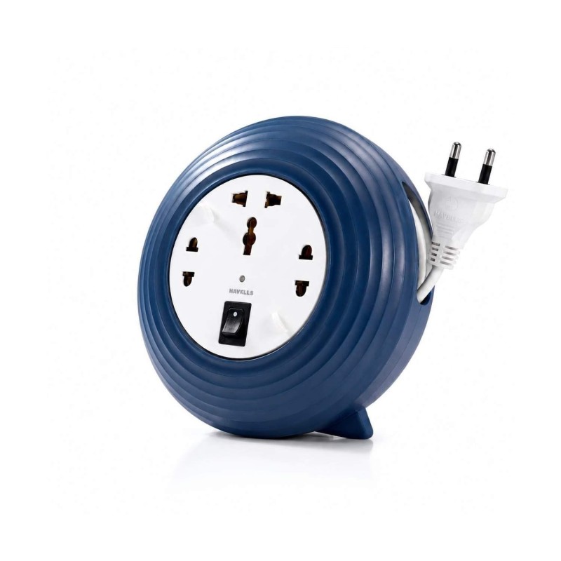 Havells Cosmo PR000502 Extension Board, 5 m 6A Universal Sockets with LED Indicator, Blue Havells Cosmo PR000502 Extension Board, 5 m 6A Universal Sockets with LED Indicator, Blue