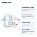 Havells Rigo 500W Juicer Mixer Grinder with Stainless Steel Sieve and Foldable Spout (White and Blue) Havells Rigo 500W Juicer Mixer Grinder with Stainless Steel Sieve and Foldable Spout (White and Blue)