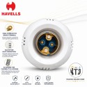 Havells Fancy Batten Holder White Havells Fancy Batten Holder White