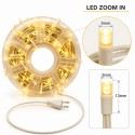 Single Colour LED Jhalar - 35 Meter, Copper wire, 5mm 250 led - Warm White