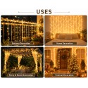 Single Colour LED Jhalar - 35 Meter, Copper wire, 5mm 250 led - Warm White