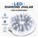 10mm Led Jhalar - white, Diamond Shape, 40 meter length, Copper Wire 10mm Led Jhalar - white, Diamond Shape, 40 meter length, Copper Wire