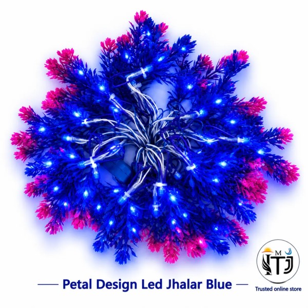 MITJ Floral Still Pixel LED Jhalar 10M| Blue
