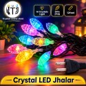 LED Jhalar Big Crystals | Multi-Color  | 12 Feet