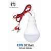 MITJ 12W DC Bulb - Cool White 12V Solar LED With Clamps