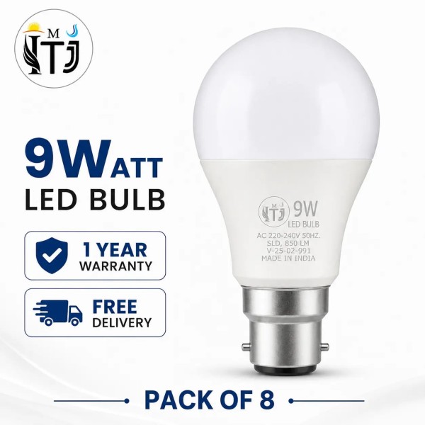 9 watt led bulb - pack of 8