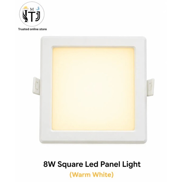 MITJ-8W Square LED Panel Light | Warm White