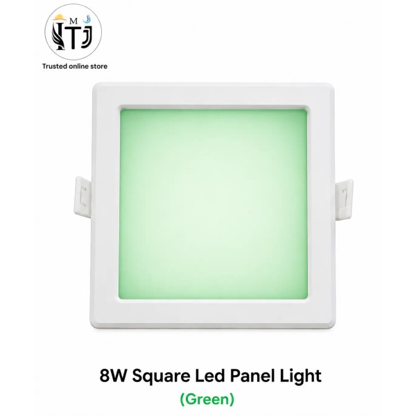 MITJ-8W Square LED Panel Light |Green