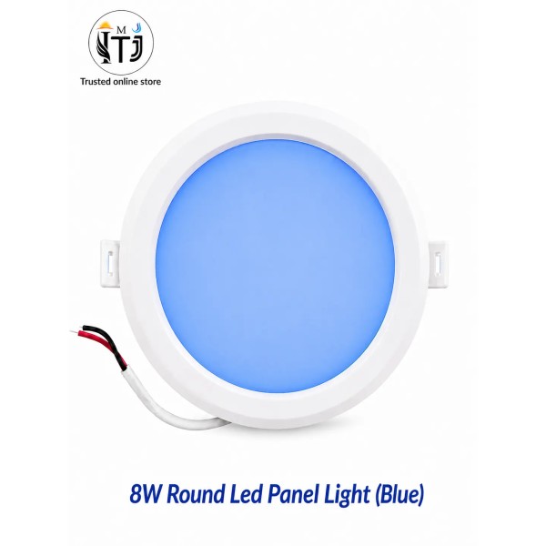 MITJ-8W Round LED Panel Light |Blue
