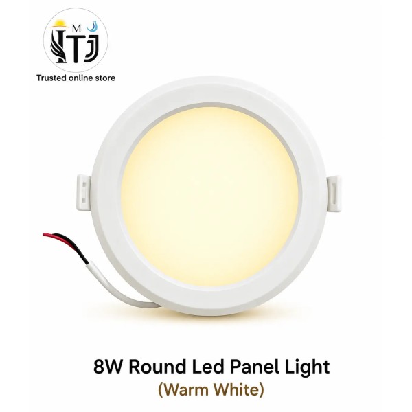 MITJ-8W Round LED Panel Light | Warm White