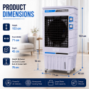 Summermax 140 ltr Gadar Air Cooler with Ice Tray and 3 side Cooling Pad