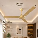 Anchor Croatia Designer Ceiling Fan - 1200mm Mustard Gold Anchor Croatia Designer Ceiling Fan - 1200mm Mustard Gold