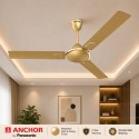 Anchor Croatia Designer Ceiling Fan - 1200mm Mustard Gold Anchor Croatia Designer Ceiling Fan - 1200mm Mustard Gold