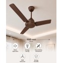 Aricon  Ceiling Fan - 900mm, 400 RPM Smoke Brown 