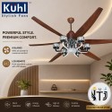 Khul Centurai 6 Ceiling BLDC Fan 1670MM Teak Wood