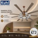 Khul Centurai-8 Ceiling BLDC Fan 1800MM Teak Wood Khul Centurai-8 Ceiling BLDC Fan 1800MM Teak Wood