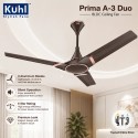 Khul Prima A3 Duo BLDC Ceiling Fan 1200MM Brown