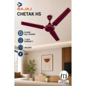 Bajaj Chetak HS Ceiling Fan - 1200mm, 400 RPM Dark Brown