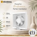 Atomberg Efficio Exhaust BLDC Fan 150mm Gloss White Atomberg Efficio Exhaust BLDC Fan 150mm Gloss White